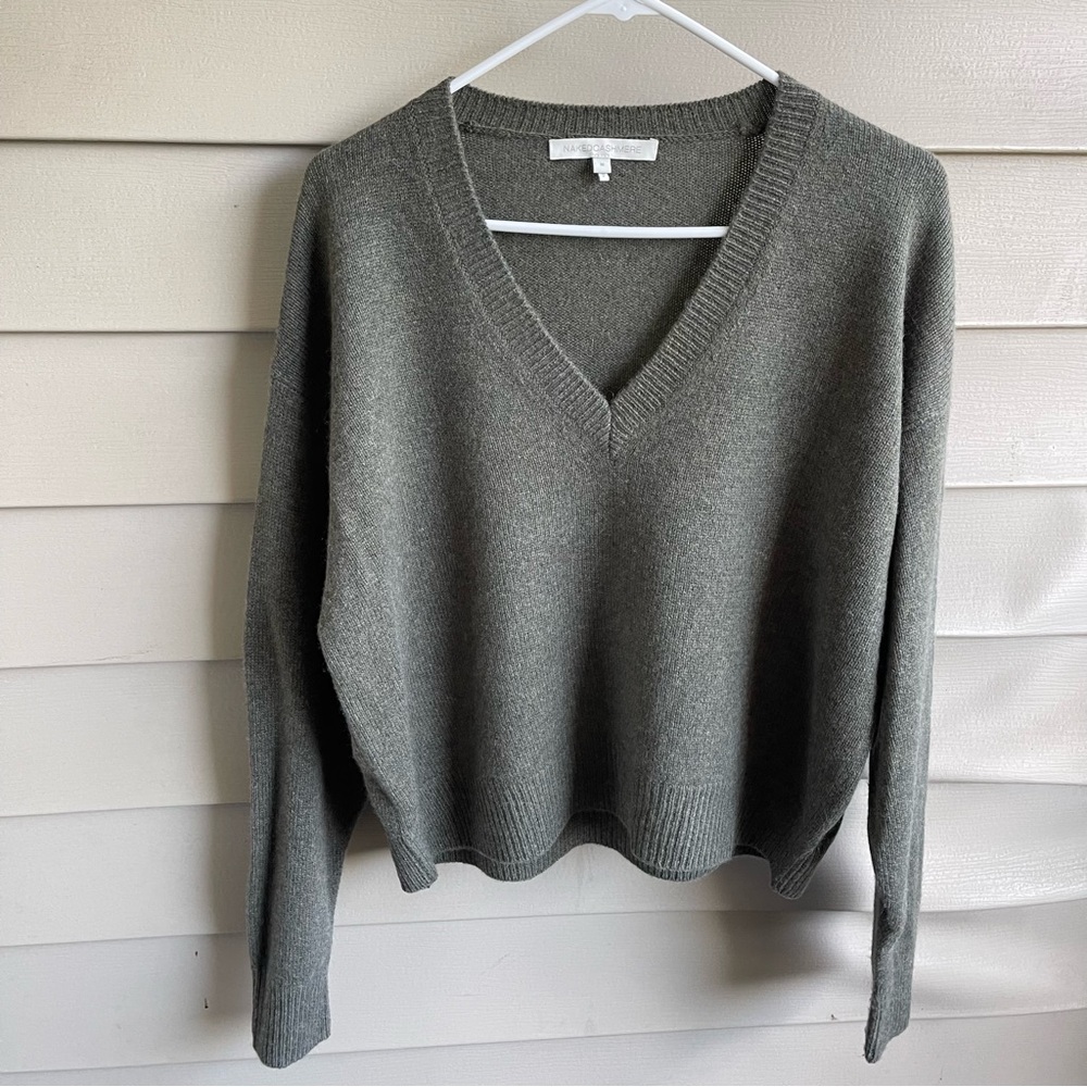 NakedCashmere Gray V-Neck Sweater